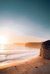 Cliffs at a sunny seaside