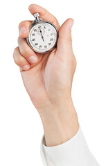 Close-up Stopwatch in Human Hand, Timer