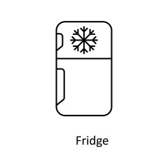Fridge  Vector  outline Icons. Simple stock illustration stock