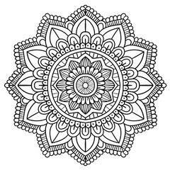 Our intricate black and white mandala pattern features stunning details that create a timeless and mesmerizing design. Perfect for home decor, textiles, and stationery.