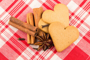 Gingerbread hearts cookies