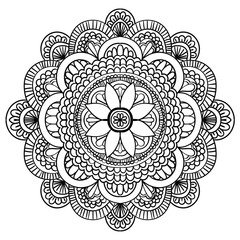 Our intricate black and white mandala pattern features stunning details that create a timeless and mesmerizing design. Perfect for home decor, textiles, and stationery.