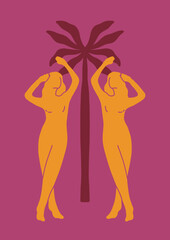 Groovy Boho 70s Flower Print Hippie Vintage Poster Magical Celestial Peace Love Wall Art Retro