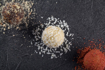 Sweet candies with various fillings