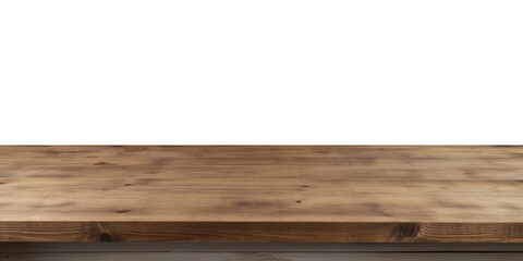 A blank empty wooden table top for product placement. Generative ai