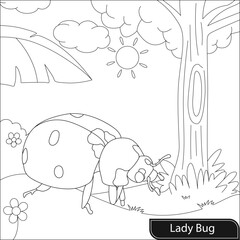 Ladybug Coloring Page for kids