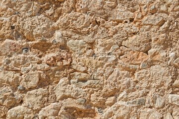 Stone wall texture background in Spain, Provinze of Valencia, City of Denia