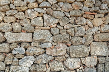 stone wall texture background in Spain, Provinze of Valencia, City of Denia