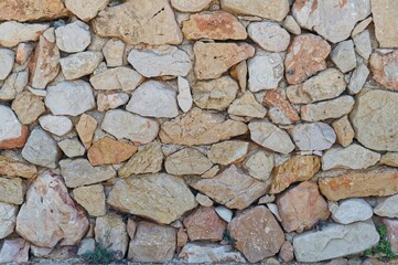 Obraz premium stone wall texture background in Spain, Provinze of Alicante