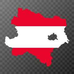 Lower Austria state map of Austria. Vector illustration.