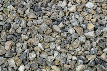 Gray Crushed Stone Texture, Materials for Construction