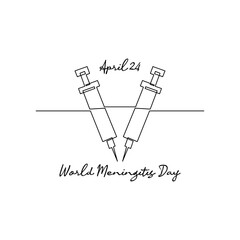 line art of world meningitis day good for world meningitis day celebrate. line art. illustration.
