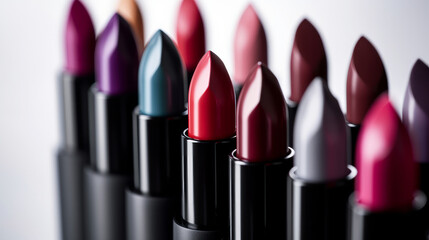 Obraz premium Lipstick collection. Illustration AI Generative.