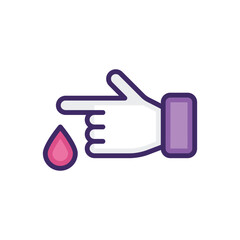 Blood Test icon vector stock.