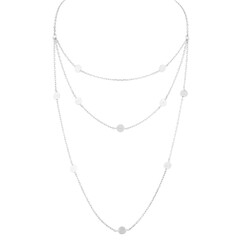 Silver chain on a white background