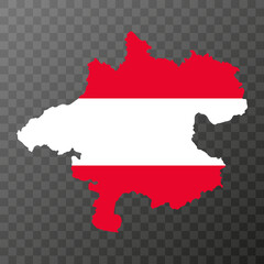 Obraz premium Upper Austria state map of Austria. Vector illustration.