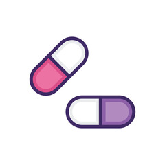 Pills icon vector stock.