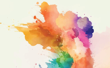 A colorful watercolor background with a white background