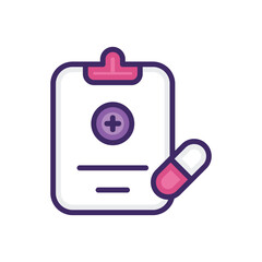 Medical Report icon vector stock.