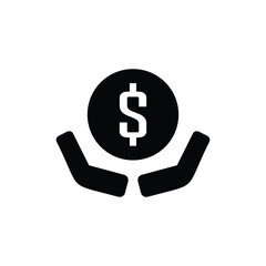 Hand holding dollar icon
