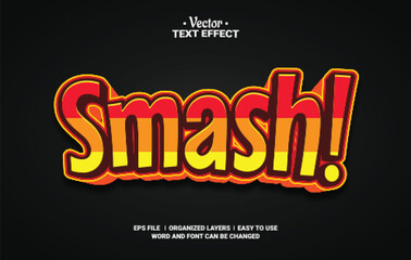 Smash Editable Vector Text Effect.