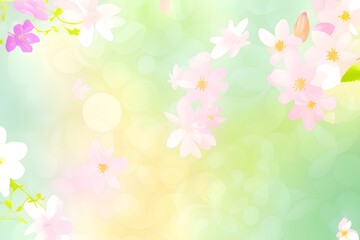 Spring background with flowers, soft light, gentle tones