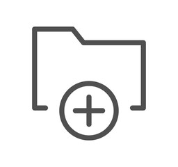 File and folder related icon outline and linear symbol.	
