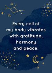 Beautiful printable sleep affirmation card for a good sleep, bedtime, restful night