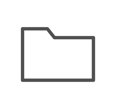 File and folder related icon outline and linear symbol.	
