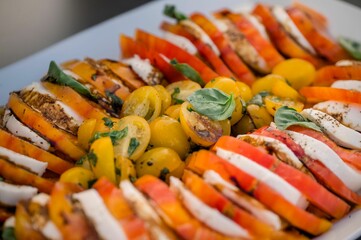 Closeup shot of delicious gourmet ratatouille