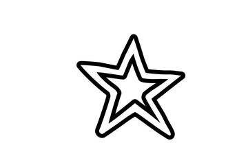 star on white background- illustration 