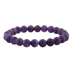 violet mineral bracelet, carved on a white background