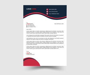 This is a modern and simple letterhead design. Decorated with beautiful shapes and colors.