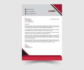 Fototapeta na wymiar This is a simple letterhead design. Equipped with different color combination and shapes.