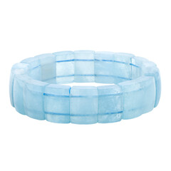 Blue stone bracelet on a white background