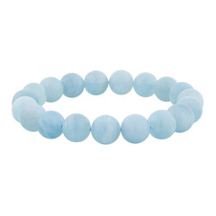 Blue stone bracelet on a white background