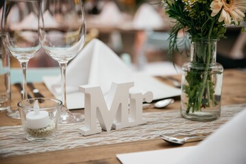 Closeup shot of Mr Schild at wedding