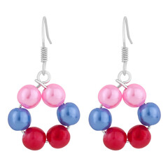 A pair of earrings on a white background