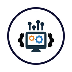 computer, technology, setting, gear, computer technology icon