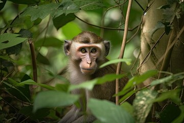 monkey in jungle tree
