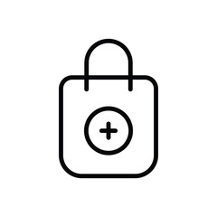 Pharmacy Bag icon vector stock.