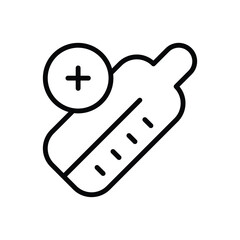 Thermometer icon vector stock.