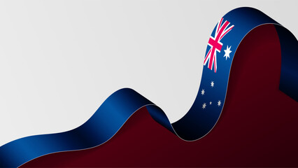 Australia ribbon flag background.