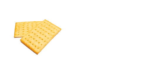 Crackers isolated on white background.