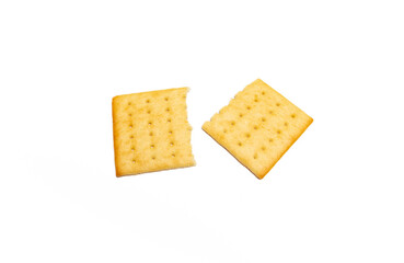 Crackers isolated on white background.