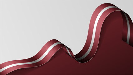 Latvia ribbon flag background. - obrazy, fototapety, plakaty