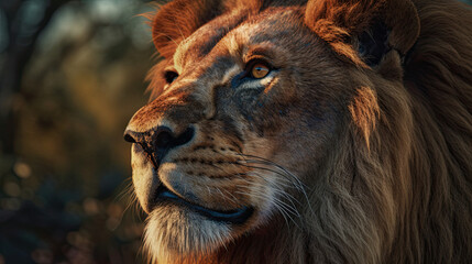 Majestic King: Beautifully Detailed Illustration of Lion in the Wild, Generative AI