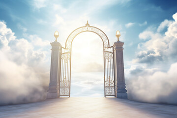 Gates to heaven visualization. Generative AI