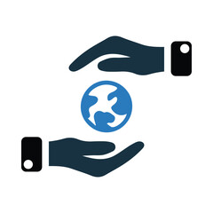 globe, hand, world, net, globe on hand icon
