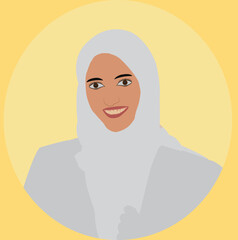 Beautiful Muslim woman vector illustration
